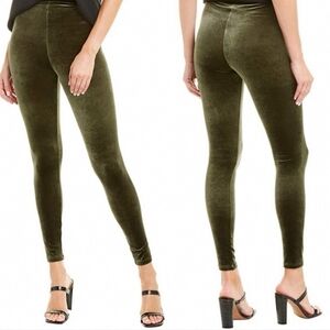 Commando Control Velvet Perfect Control Slimming Leggings In Dark Olive Size XL